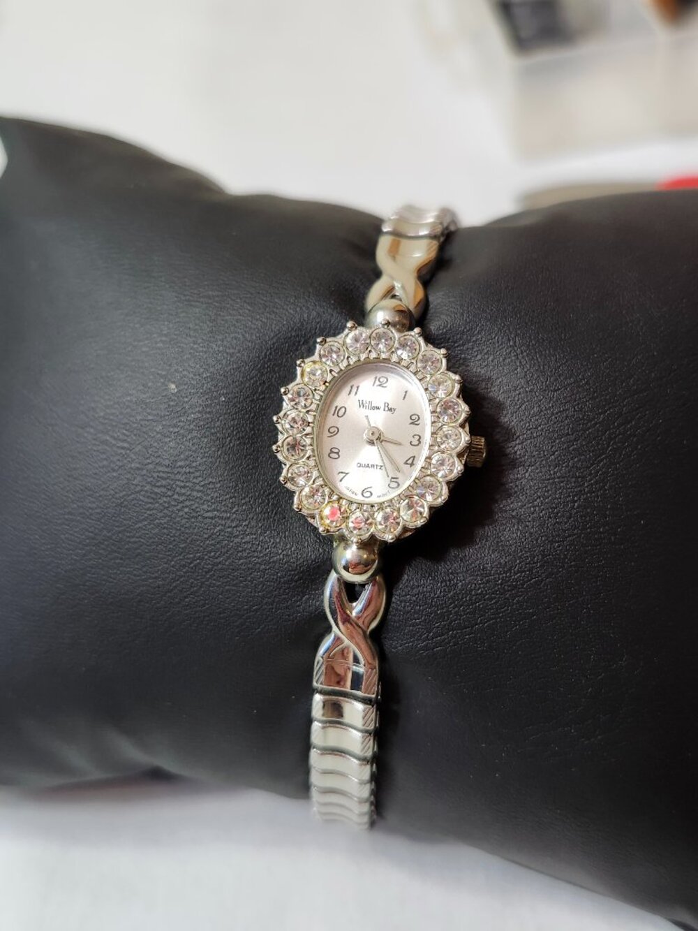 Willow Bay Womens Watch Silver Tone with Rhinestones